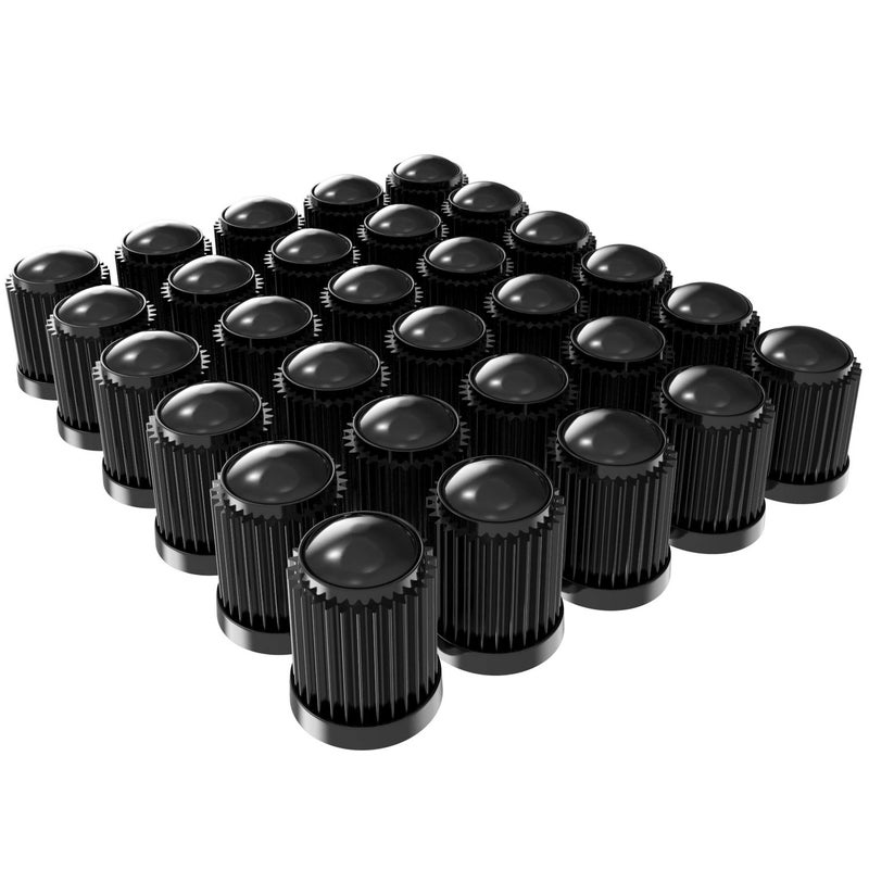 SAMIKIVA (30 Pack) Tire Stem Valve Caps, with O Rubber Ring, Universal Stem Covers for Cars, SUVs, Bike and Bicycle, Trucks, Motorcycles, Airtight Seal Heavy Duty (Black (30 Pack)) - Image 4